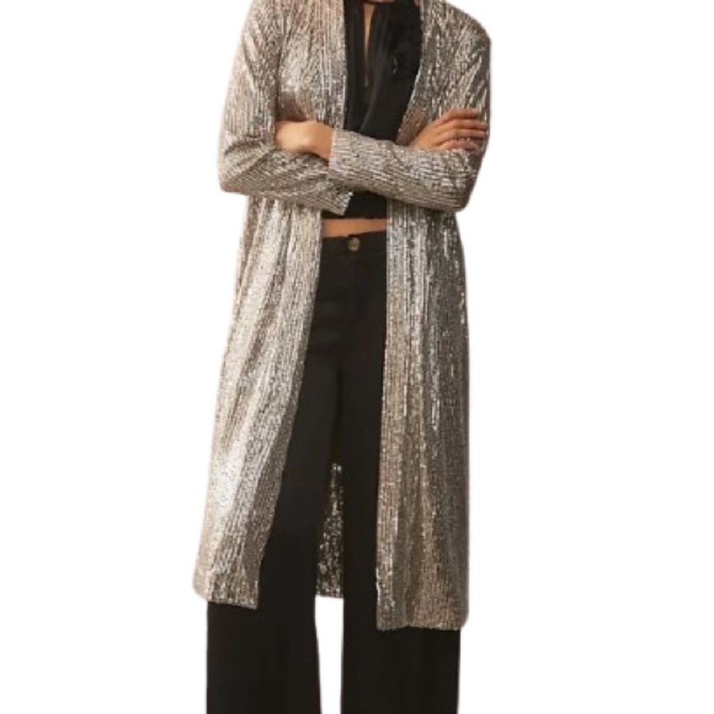 Anthropologie Mare Mare Sequin Duster Jacket | Size Small
